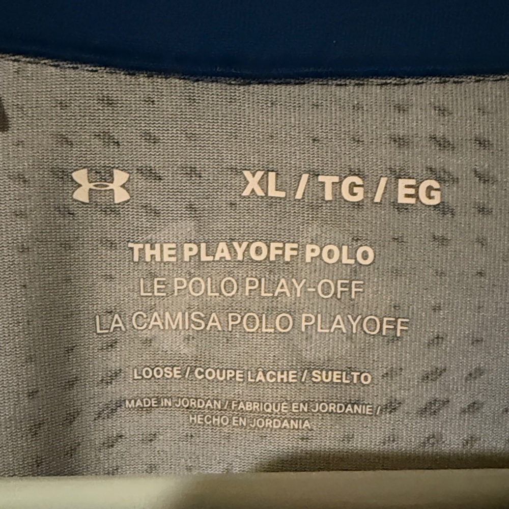 Under Armour Men's Royal Blue Polo Patterned Shirt - Picture 3 of 6